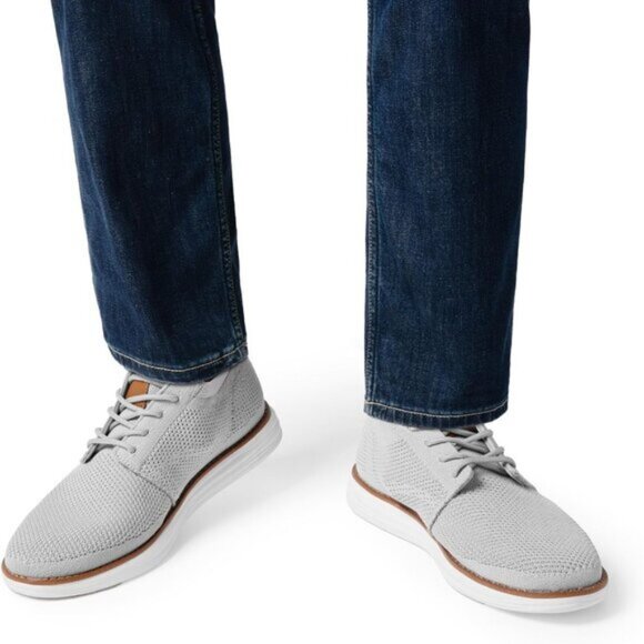 🆕Bruno Marc Men Grey Knit Flex Mesh Oxfords Lace-Up Lightweight Casual Sneakers - Picture 9 of 11